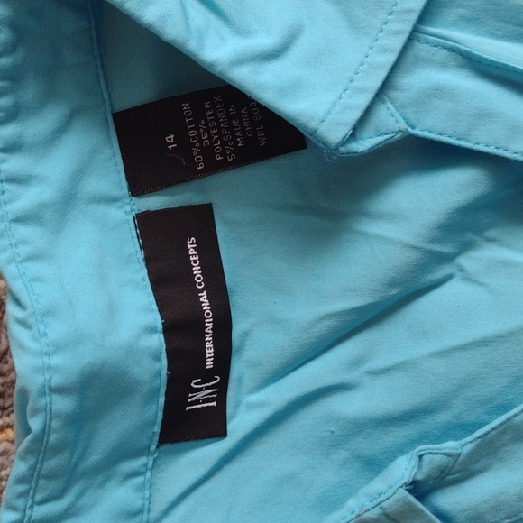 Blue INC blouse sleeveless women's 14 - Picture 3 of 5